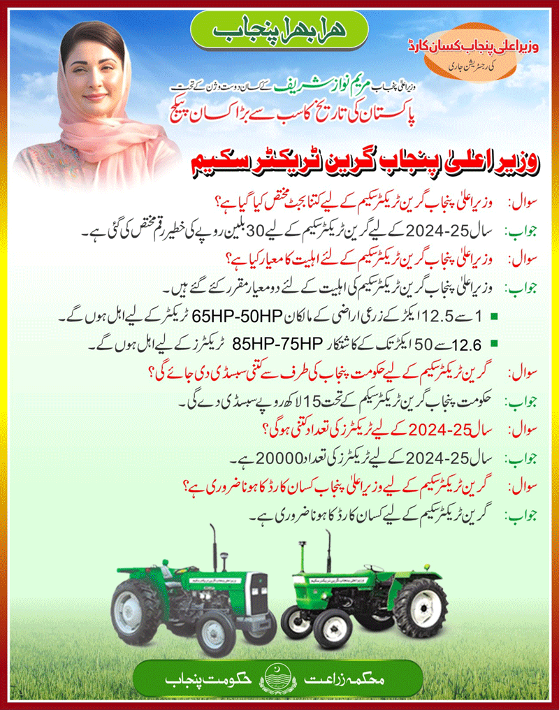 maryam-nawaz-Green-Tractor-Scheme